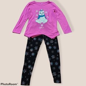 ## SO girl's polar bear winter pajamas